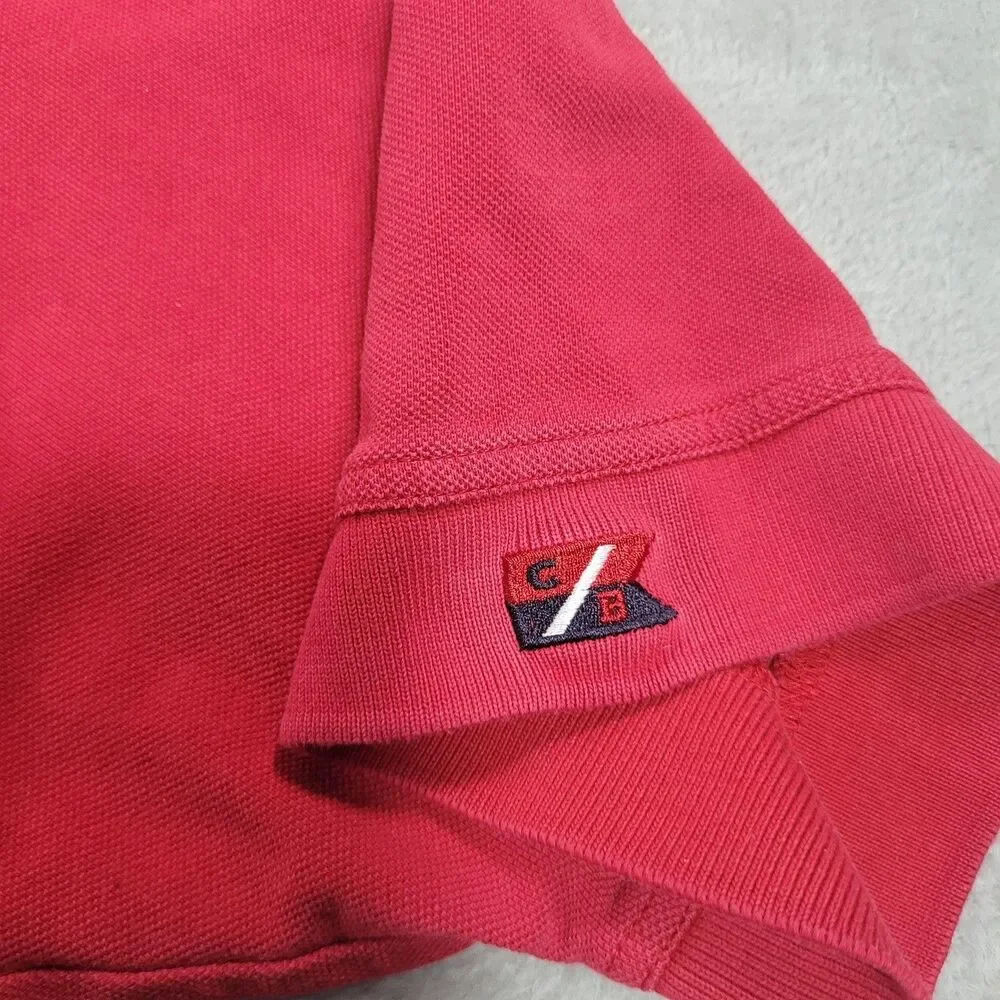Cutter & Buck Pinehurst 1895 Polo Shirt Mens Large Red Golf Cotton Knit Logo